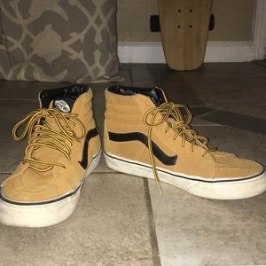 Tan suede Vans high tops